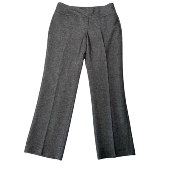 Elle Pants - Elle Lightweight Dark Gray Pressed High Waist Slacks Trousers Size 8 #1284